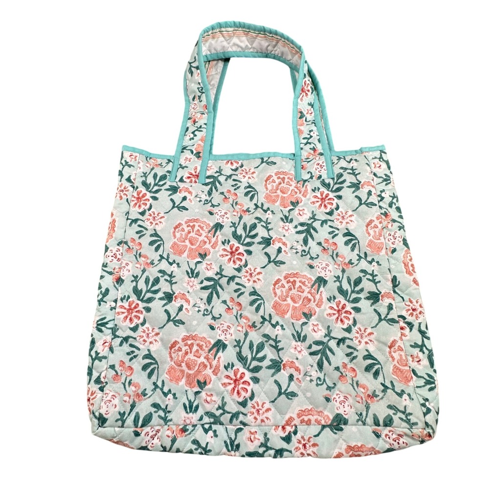 Martha Stewart Spring Floral Quilted 18" Tote‎ Bag
